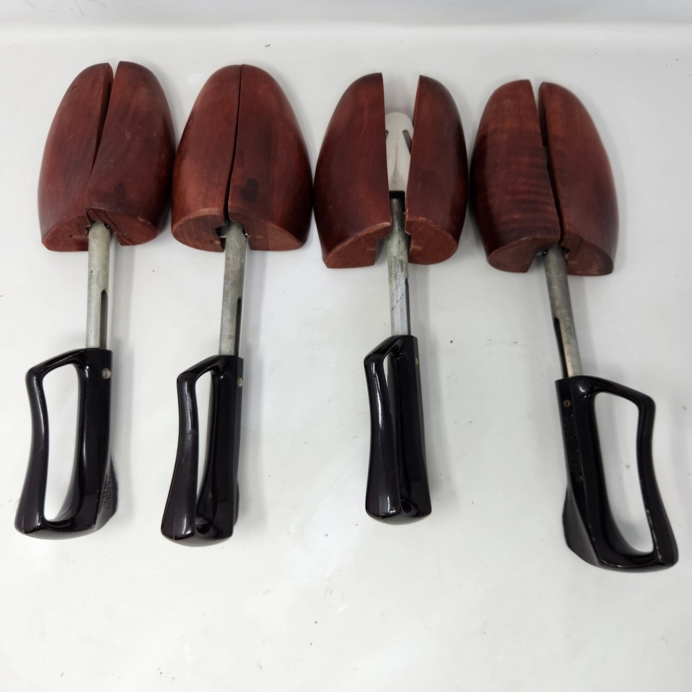 Rochester Shoe Tree Co Travel Tree Vintage Wood Metal Adjustable 2 Pairs Set